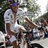 Andy Schleck im weissen Trikot des besten Jungfahrers bei der 13. Etappe des  Giro d'Italia 2007